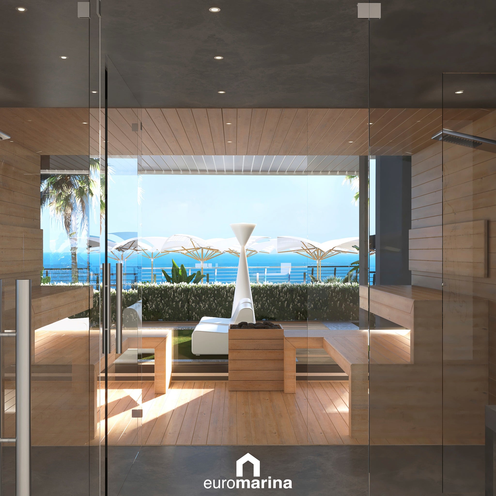 Prywatny basen i taras przy nowym domu Euromarina na Costa Blanca